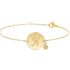 Bracelet Femme So Charm - BD2281-DORE-N-DIAMANT - Bracelet Initial Doré