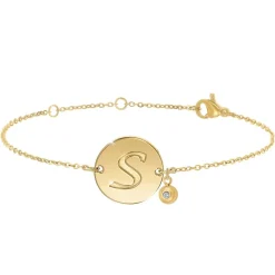Bracelet Femme So Charm - BD2281-DORE-S-DIAMANT - Bracelet Initial Doré