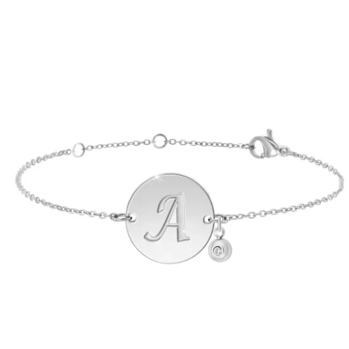 Bracelet Femme So Charm - BD2281-ARGENT-A-DIAMANT - Bracelet Initial Argenté