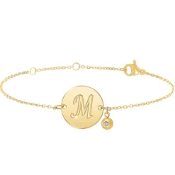 Bracelet Femme So Charm - BD2281-DORE-M-DIAMANT - Bracelet Initial Doré