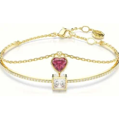 Bracelet Femme Swarovski Chroma Softb Heart - 5683835 rouge,doré