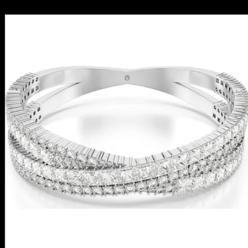 Bracelet Femme Swarovski Hyperbola Cuff L - 568026 blanc,argent