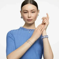 Bracelet Femme Swarovski - 5620556 Métal rhodié Bleu Argent