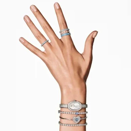 Bracelet Femme Swarovski Hyperbola Soft Heartt - 5680393 bleu,argent
