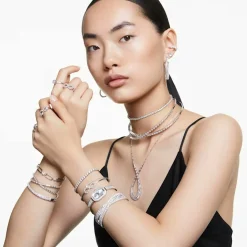 Bracelet Femme Swarovski Hyperbola Soft - 5684049 blanc,argent