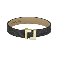 Bracelet FemmeLacoste Lura - 2040166 CUIR Doré, Noir