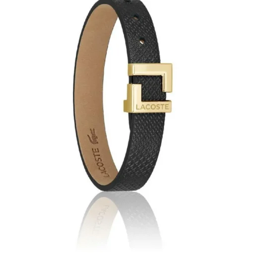 Bracelet FemmeLacoste Lura - 2040166 CUIR Doré, Noir