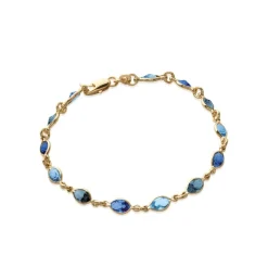Bracelet Femmeplaqué or pierres bleues cristal Maison de la Bijouterie YVV0VZZV