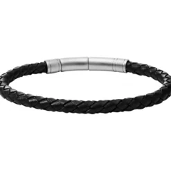 Bracelet Fossil Bijoux JF00510797 - Bracelet Cuir Acier Homme