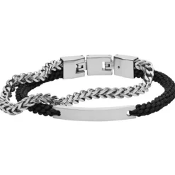 Bracelet Fossil JF03325040 - VINTAGE CASUAL Acier Argenté Homme