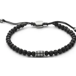 Bracelet Fossil JF02887040 - VINTAGE CASUAL PIERRES GEMMES NOIRES Homme