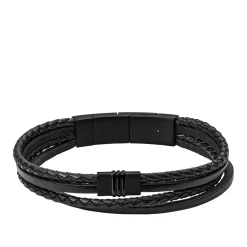 Bracelet Fossil Vintage Casual JF03098001 - Acier Noir Homme