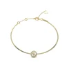 Bracelet 4G Crush Acier Doré Chaîne Carrée Et Pampille 4G