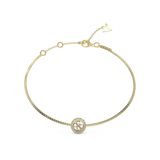 Bracelet 4G Crush Acier Doré Chaîne Carrée Et Pampille 4G