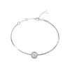 Bracelet 4G Crush Acier Rhodié Chaîne Carrée Et Pampille 4G
