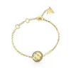 Bracelet 4G Rising Acier Doré Pièce Motif 4G Et Tranche Pavée
