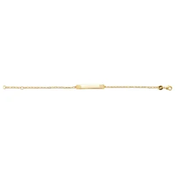 Bracelet gourmette femme plaque à graver plaqué or Maison de la Bijouterie UYY0Y6ZV