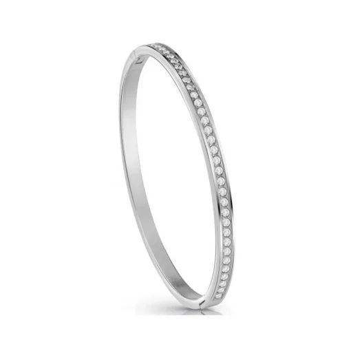 Bracelet Guess Bijoux JUBB02248JWRHS - Jonc acier doré pavé cristaux Femme