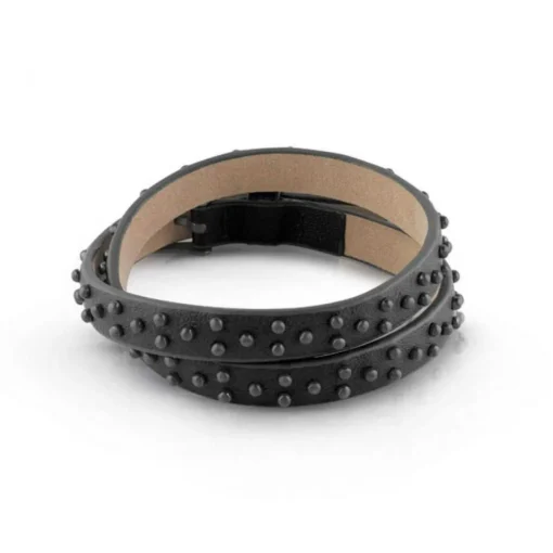 Bracelet Guess GUESS HERO UMB29018 - cuir noir 2 tours Homme