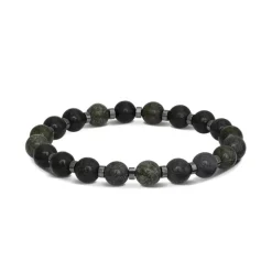 Bracelet Homme ROCHET Bracelet MYSTÈRES Perles 8mm Alexandrite et 4 mm Hématite brillante