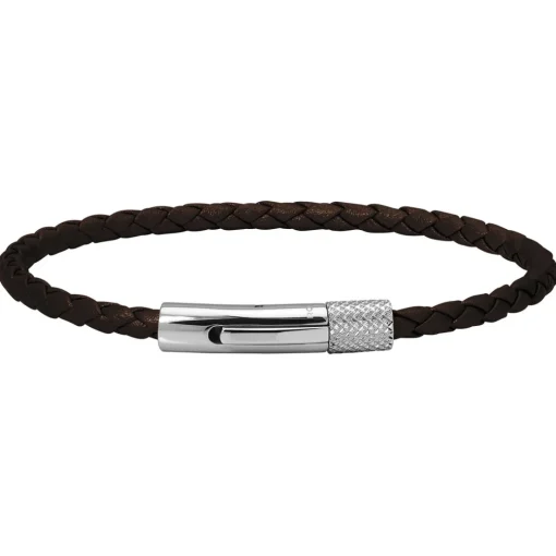 Bracelet Homme ROCHET DRIVER - cuir tressé marron