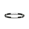 Bracelet Homme acier double cuir tressé noir Maison de la Bijouterie 3ZYZ34YZ