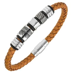 Bracelet Homme All Blacks Bijoux - 682331 Acier, Cuir Couleur Marron