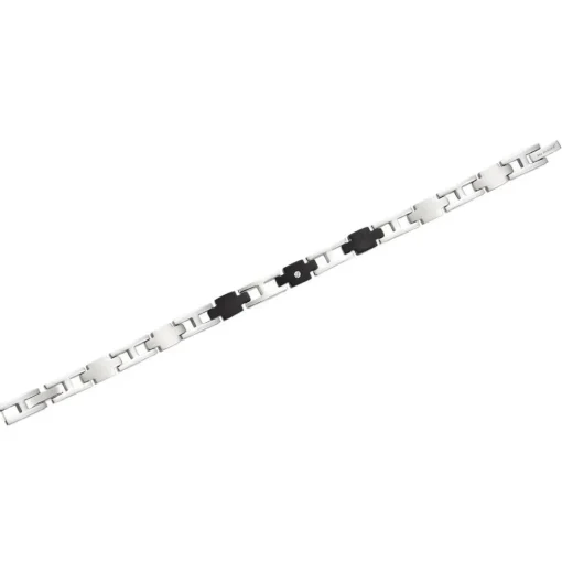 Bracelet Homme All Blacks 682188 - Acier Argent et Noir