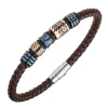 Bracelet Homme All Blacks Bijoux - 682385 Acier, Cuir Couleur Marron, multicolore