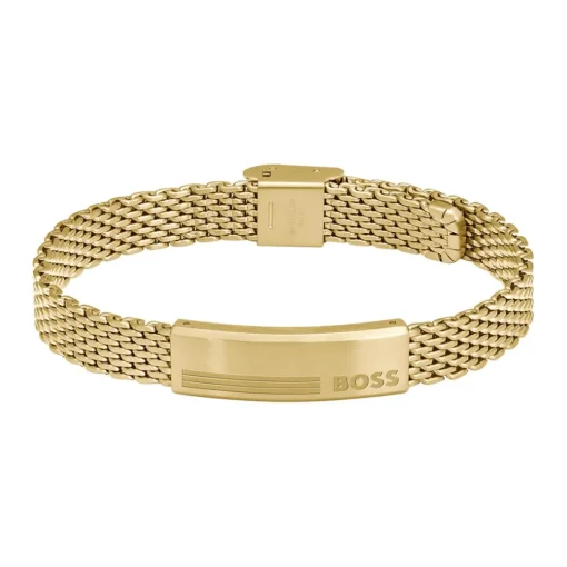 Bracelet Homme Boss Bijoux Alen - 1580610 Acier Doré Taille Ajustable 180-195Mm
