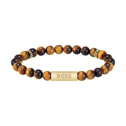 Bracelet Homme Boss Bijoux Sphere Stones - 1580661M Acier Marron