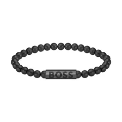 Bracelet Homme Boss Bijoux Sphere Metal - 1580659M Acier Noir