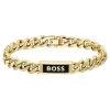 Bracelet Homme Boss Bijoux Kassy Emblem - 1580680M Acier Doré