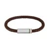 Bracelet Homme Boss Bijoux Ares Single - 1580623 Cuir, Acier Argent