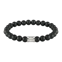 Bracelet Homme Boss Bijoux Beads For Him 1580042S - Acier Noir
