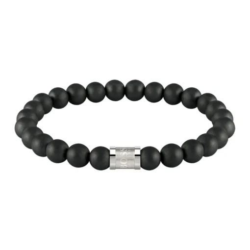 Bracelet Homme Boss Bijoux Beads For Him 1580042S - Acier Noir