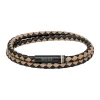 Bracelet Homme Boss Bijoux Ares 1580495 - Cuir, Acier Marron