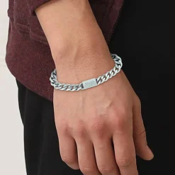 Bracelet Homme Boss Bijoux Chain Link 1580144S - Acier Argent
