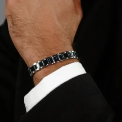 Bracelet Homme Boss Bijoux Metal Links Essentials - 1580664 Acier Bleu