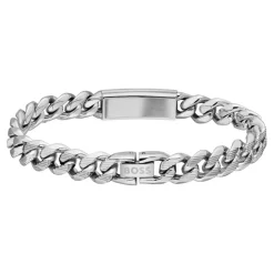 Bracelet Homme Boss Bijoux Kassy Emblem - 1580679M Acier Argent