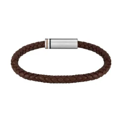 Bracelet Homme Boss Bijoux Ares Single - 1580623 Cuir, Acier Argent