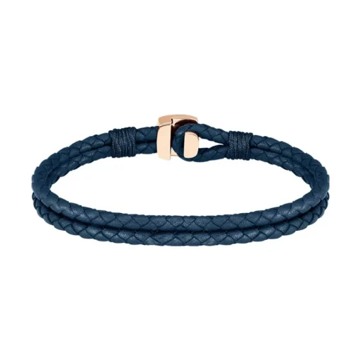 Bracelet Homme Boss Bijoux Seal - 1580668M Cuir, Acier Doré