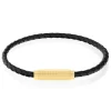 Bracelet Homme Calvin Klein Bijoux - 35000423 Cuir, Acier Noir, doré