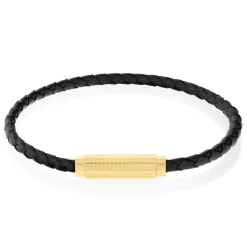 Bracelet Homme Calvin Klein Bijoux - 35000423 Cuir, Acier Noir, doré