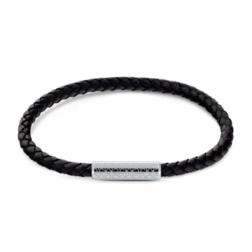 Bracelet Homme Calvin Klein Bijoux - 35000101 Cuir, Acier Noir