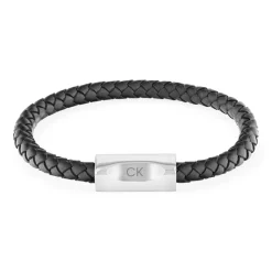 Bracelet Homme Calvin Klein Bijoux - 35000571 Cuir, Acier Noir