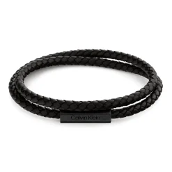 Bracelet Homme Calvin Klein Bijoux - 35000209 Cuir, Acier Noir