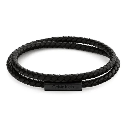Bracelet Homme Calvin Klein Bijoux - 35000209 Cuir, Acier Noir