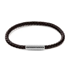Bracelet Homme Calvin Klein Bijoux - 35000102 Cuir, Acier MARRON