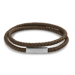 Bracelet Homme Calvin Klein Bijoux - 35000208 Cuir, Acier Marron